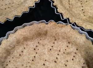 Una foto de Base de tarta integral con avena