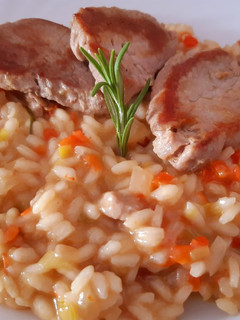 Una foto de Risotto de Solomillo