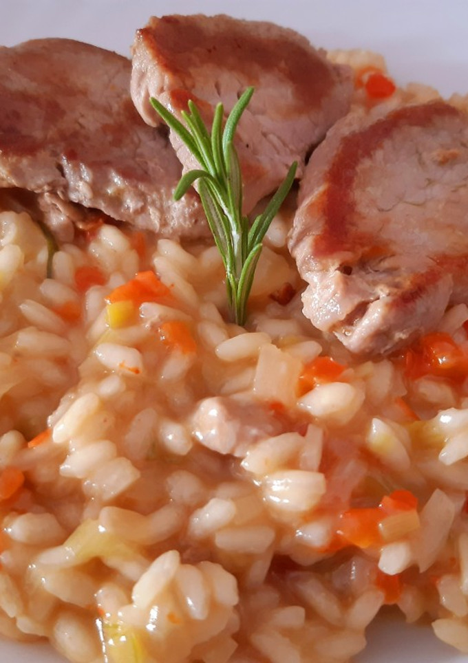 Una foto de Risotto de Solomillo