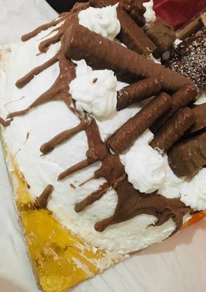 صورة لوصفة كيكة الشوكولاتة والكريمة🍫😋