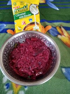 Beetroot Poriyal vagy payal Cékla curry recept fotója