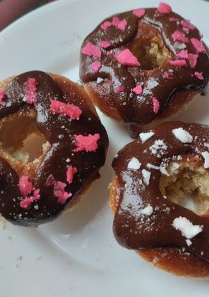 Una foto de Donuts🍩 con masa de bizcocho caseros🍩🍫🍯