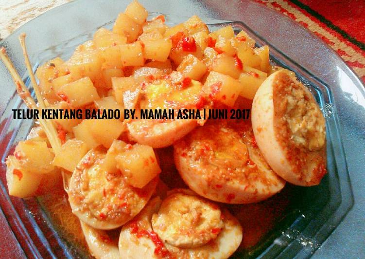 Resep Telur Kentang Balado oleh Mamah Asha Cookpad