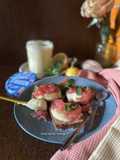 Tartines de pain d’épices – Crème au citron – Suprêmes de pamplemousse