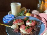 Tartines de pain d’épices – Crème au citron – Suprêmes de pamplemousse
