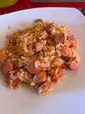 Arroz con salchichas