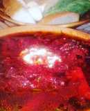 Постный борщ по-цыгански с квашеной капустой и кабачками