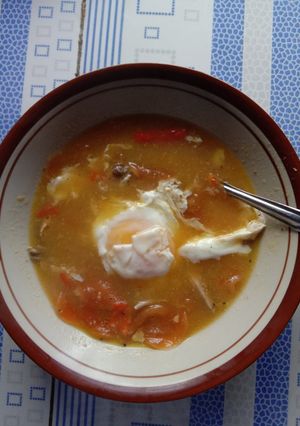 Foto resep Sup telur kuning pedass