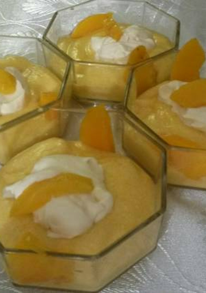Una foto de Mousse de durazno
