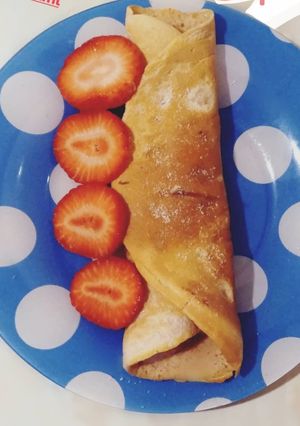 Una foto de Fajita de avena y fresas