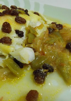 Foto principal de Bacalao con alioli al horno y salsa de verduras