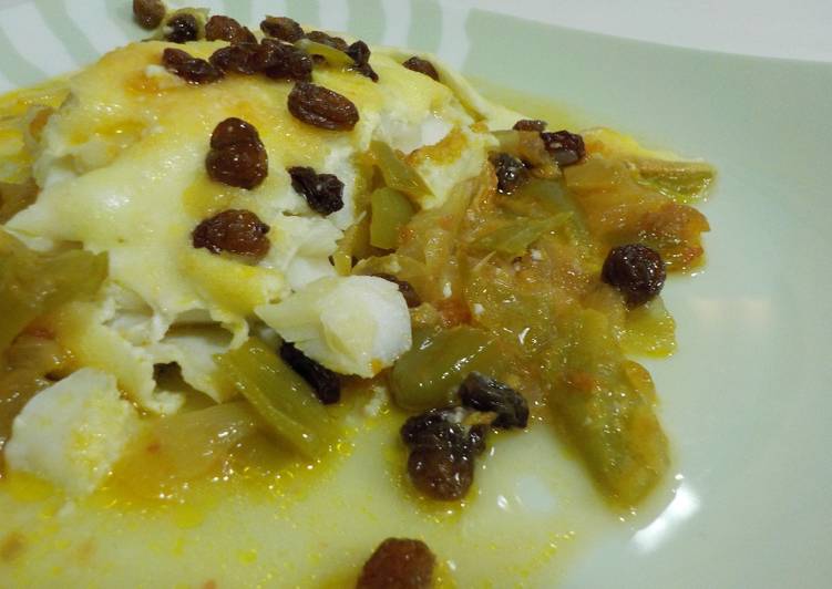 Bacalao con alioli al horno y salsa de verduras