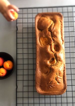 Une photo de Cake à l’abricot sans sucre raffiné