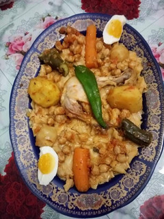 صورة لوصفة الثريدة باللحم والخضر