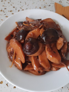 Hình của món Nấm đùi gà kho (có thể nấu chay).