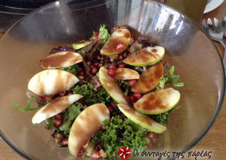 Steps to Prepare Quick Festive salad with a pomegranate dressing