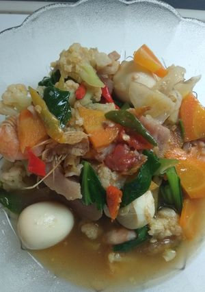 Foto resep Tumis sayuran udang saos tiram