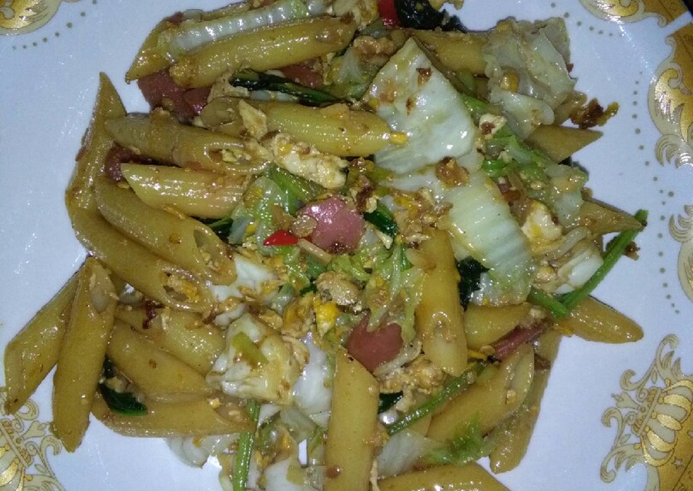 Day 18 : Pasta penne goreng pedas manis (menu buka puasa)