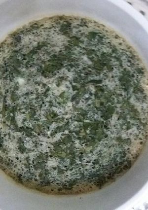 Hình của món Trứng gà ngải cứu hấp.