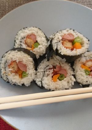 Foto resep Kimbab ala bekal sekolah super kilat