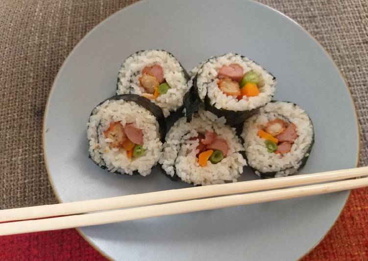 Kimbab ala bekal sekolah super kilat