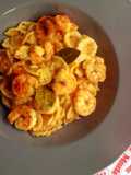 Pasta (Orecchiette) con gambas