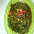 Oseng daun singkong saos tiram pedas
