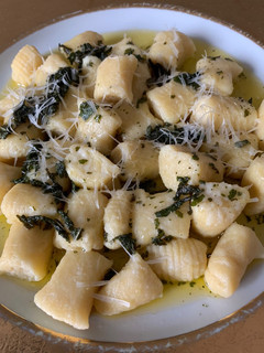 A picture of Ricotta Cheese Gnocchi with Sage Butter.