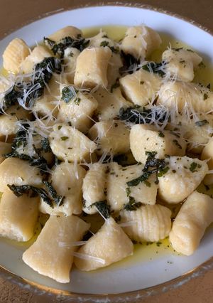 A picture of Ricotta Cheese Gnocchi with Sage Butter.