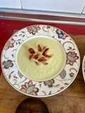 Crema de Calabacín, Puerro y Pera con Roquefort