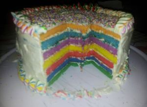 Una foto de Torta arcoiris!