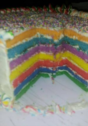 Una foto de Torta arcoiris!