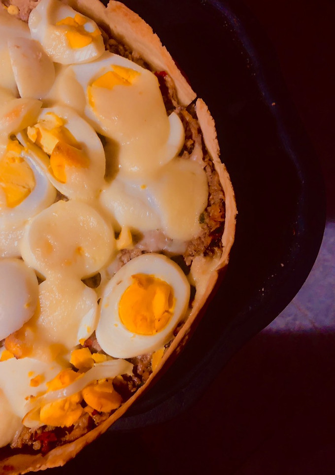 Una foto de Tarta de caballa o empanada gallega🐟