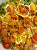 Ensalada de Canónigos y Espinacas con Rulo de cabra y Bacon