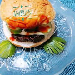 A picture of Beef Kabab With Cheese Burger 🍔.