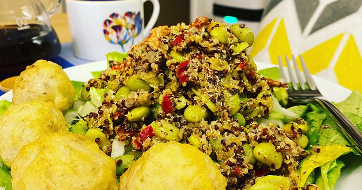 藜麥毛豆沙拉 食譜與作法 by 瑪姬兒的家常蔬食 - Cookpad