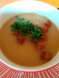 Vegan chicory and apple soup