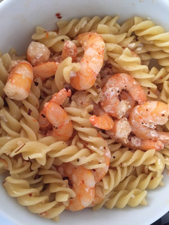 Una foto de Pasta con Camarones