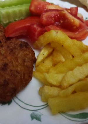 عکسی از دستور کتلت سیب زمینی و گوشت