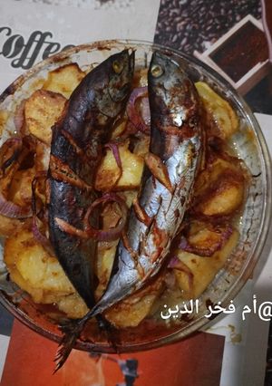 صورة لوصفة سمك البونيطو مع بطاطا مجمرة بنة هبال❤️😋