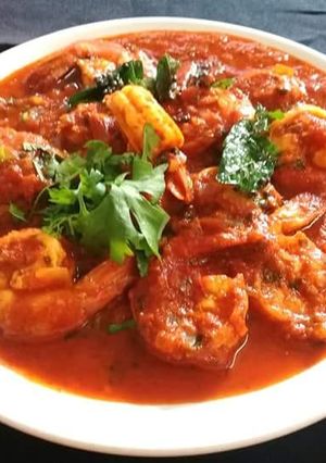 A picture of Prawns Masala Curry.
