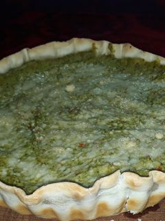 Una foto de Tarta de brócoli y salsa blanca