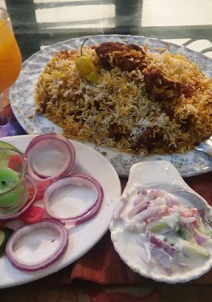 A picture of Tikka Biryani 🍗🍛😋.