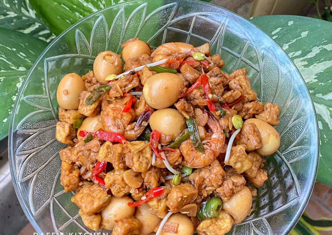 Sambal Goreng Tempe Tahu Telur Puyuh🥘