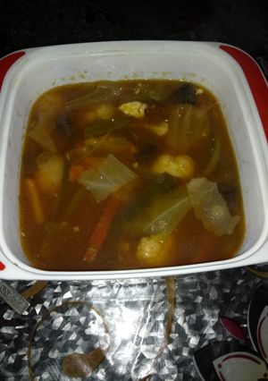 A picture of Veg Singapore gravy.