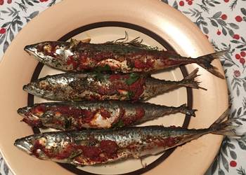 Unique Recipe Mackerel roasted in tomato sauce Very Delicious