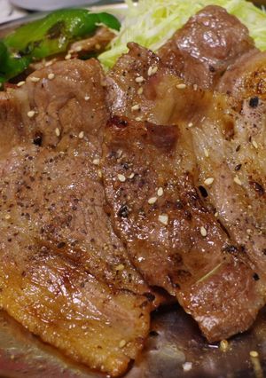 A picture of Yakiniku (Grilled Beef Japanese style).