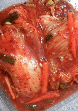 Hình của món Kim chi cải thảo.