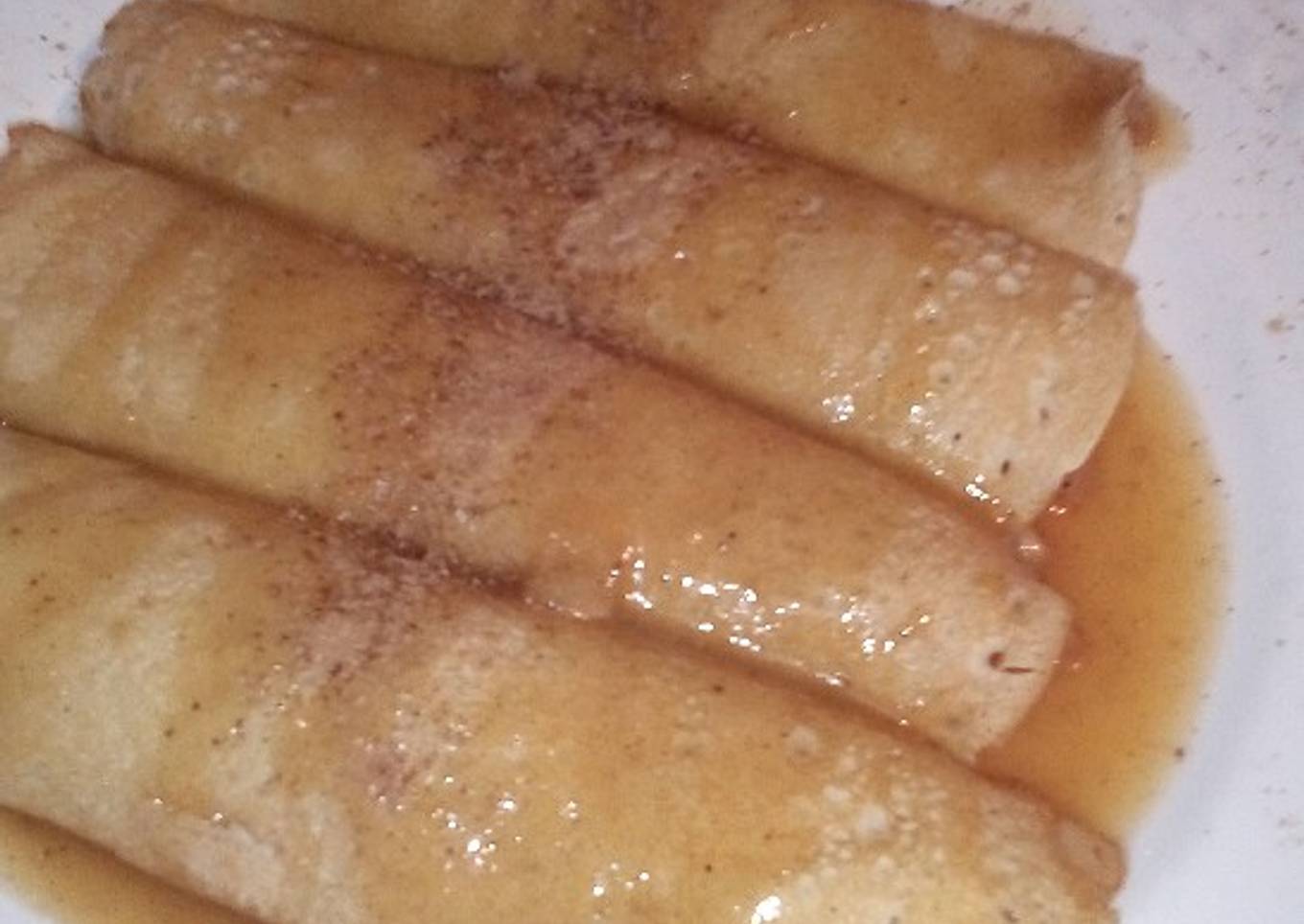 Crepes de manzana canela miel