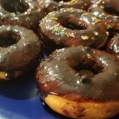 Doughnuts With Chocolate Topping A picture of Doughnuts With Chocolate Topping.